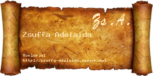 Zsuffa Adelaida névjegykártya